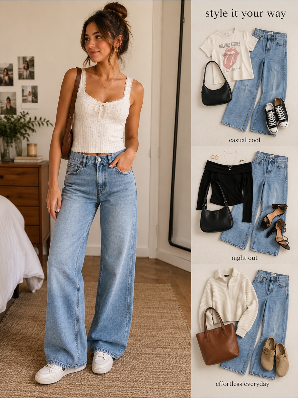 🔹 Abercrombie & Fitch High Rise Wide Leg Jeans – Tall Length – Size 13/14 Long